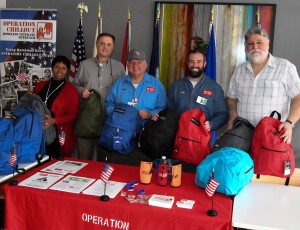 BASF Veterans Employee Team launches annual backpack drive for homeless veterans. Leaders of the BASF-VET with OPERATION CHILLOUT at launch of their annual collection drive.