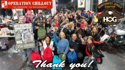 Thanks to our biker friends at Northwest Jersey Chapter Harley Owners Group for their support of our 2016-2017 winter homeless veterans outreach campaign.