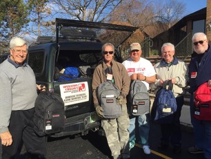 CHILLOUT winter delivery team receives truckload of filed backpack from St Jude Parish, Budd Lake.