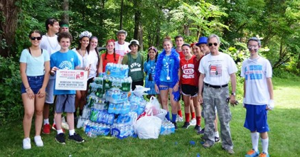 Many Thanks to Pioneer Trails Day Camp – West Essex YMCA Day Campers collected 30 cases of water and many caps and tees for the 2015 summer homeless veteran outreach campaign