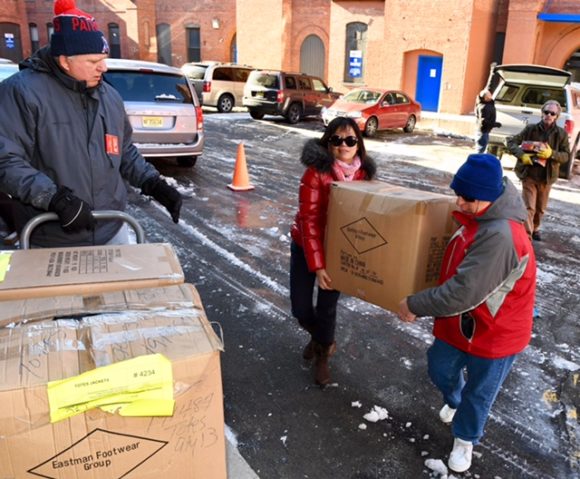 Outreach Team delivering 100 new winter coats to Supportive Services for Veterans and Families (SSVF) in Paterson.