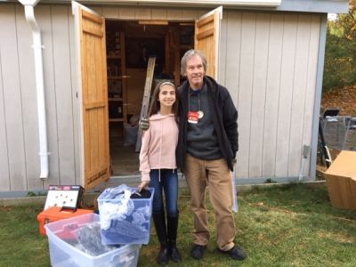 Leigha and Ray taking inventory of winter supplies